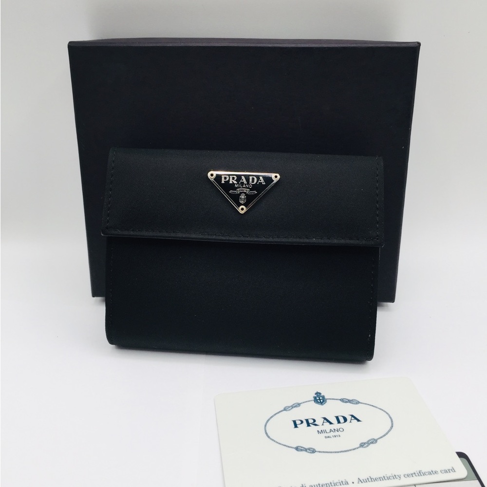 Authentic Prada Nylon Black Bifold Wallet